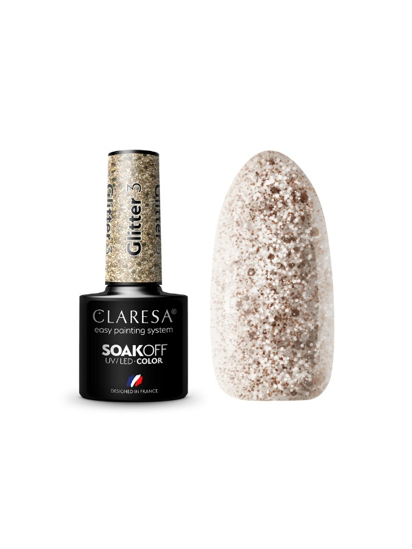 Claresa Glitter Hybrid Nagellack /3/ 5 g