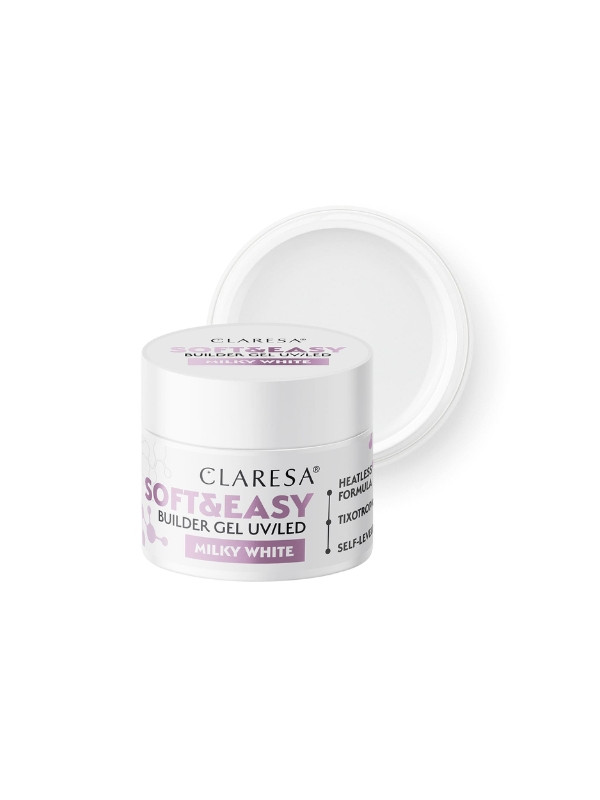 Claresa Soft & Easy Nagelbouwgel Milky White 45 gr