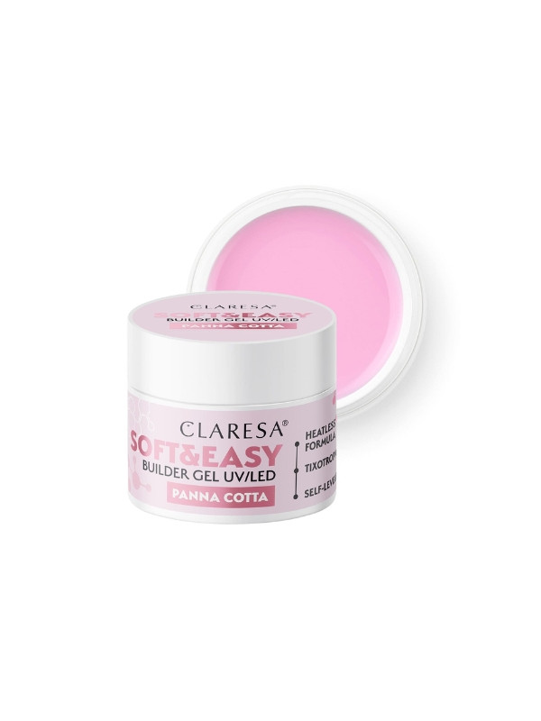 Claresa Soft & Easy Panna Cotta nagelopbouwgel 45 g