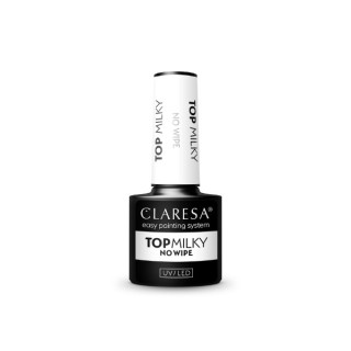 Claresa Top No Wipe hybride nageltop Milky 5 gr