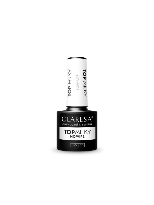 Claresa Top No Wipe Hybrid-Nageltop, Milky 5 g