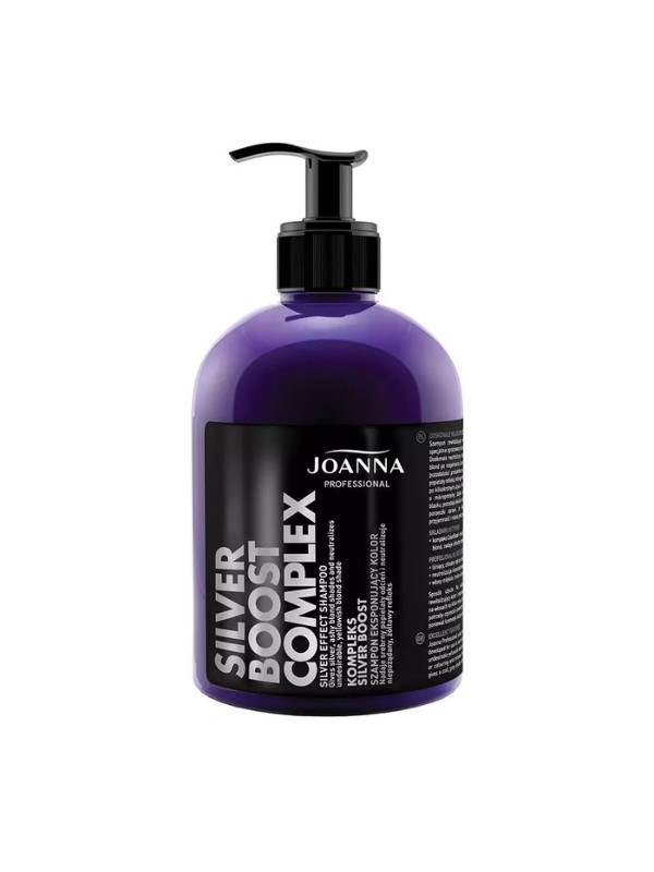 Joanna Professional SILVER BOOST COMPLEX Haarshampoo, das die silberne Farbe hervorhebt, 500 ml