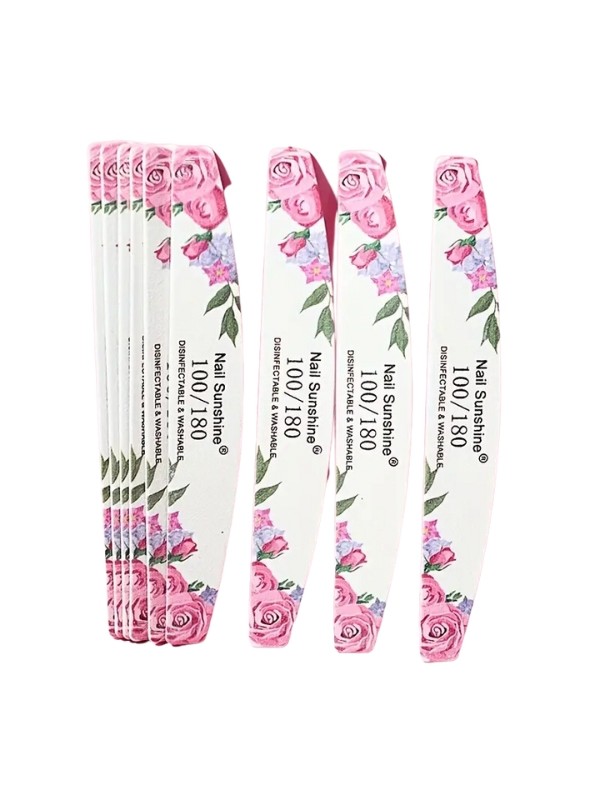 Pink nail file 100/180 10 pieces