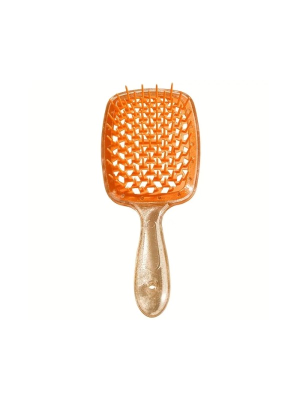 Orange glitter detangling brush, 1 piece