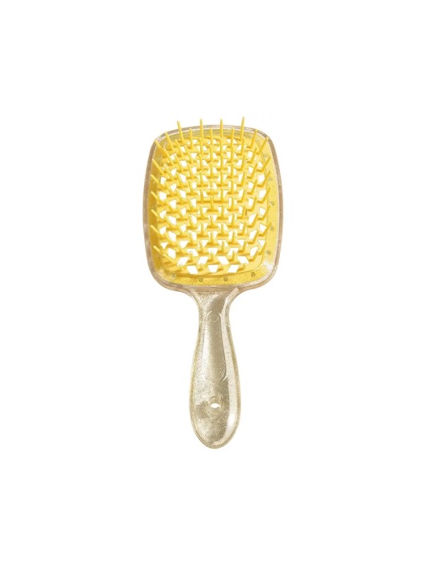 Glitter detangling brush Yellow 1 piece