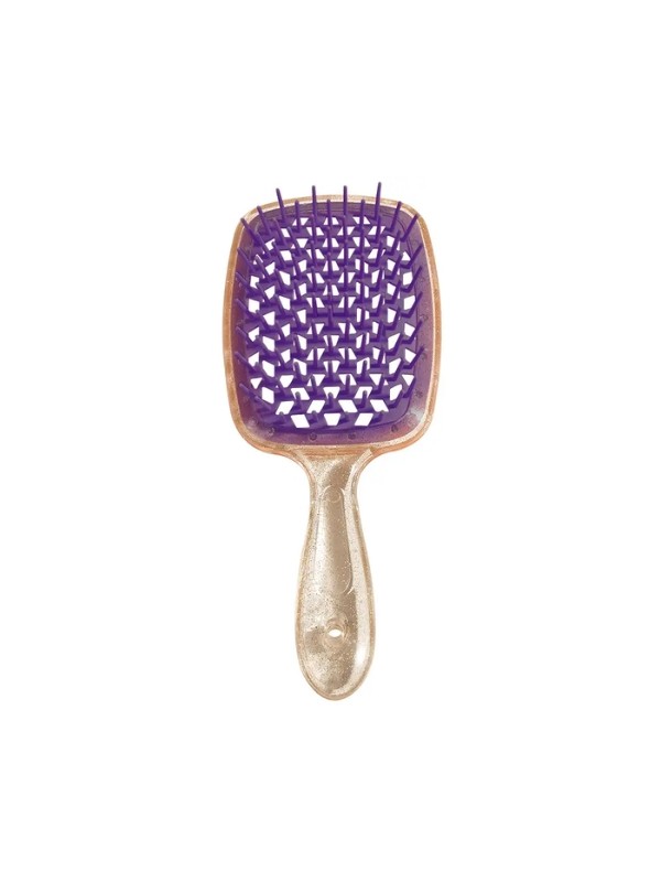 Purple glitter detangling brush, 1 piece