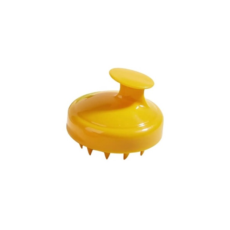 Silicone scalp massager stimulating hair growth Yellow 1 piece