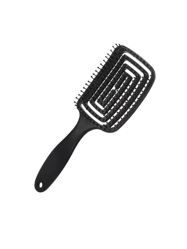 Brush for smooth and tangle-free hair Black 1 piece