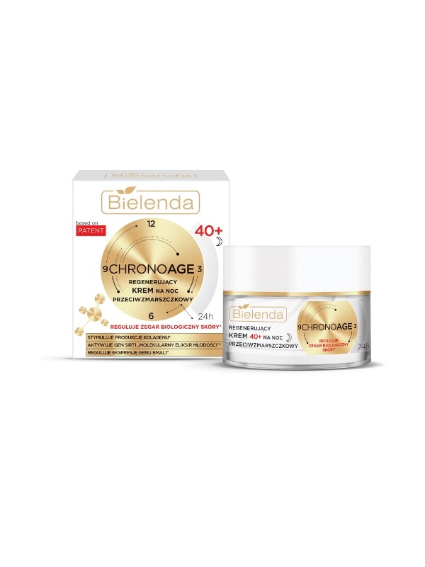 Bielenda Chrono Age 24H Regenererende Anti-rimpel gezichtscrème voor nacht 40+ 50 ml