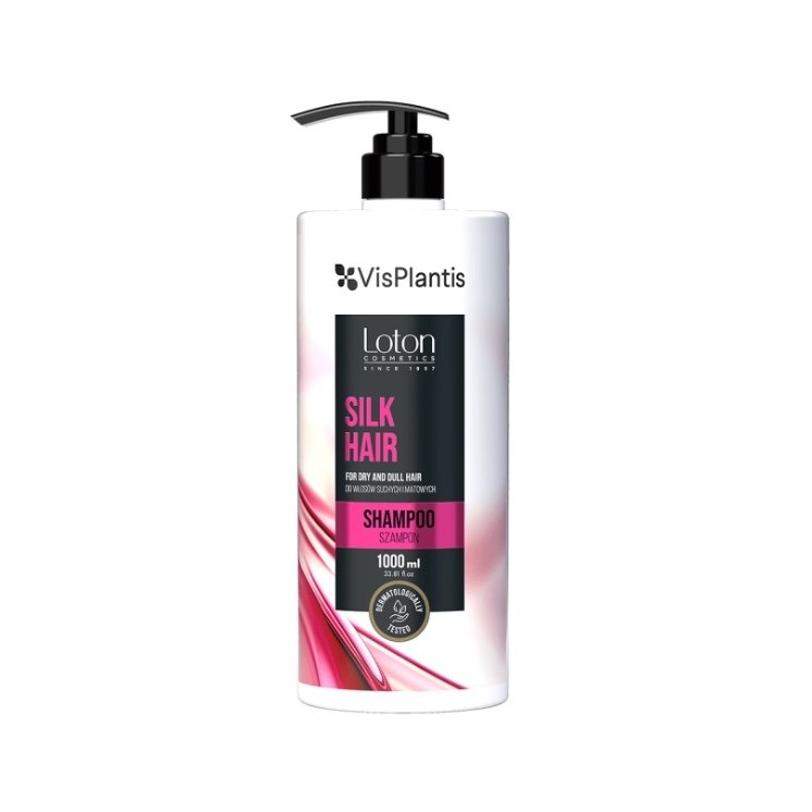 Vis Plantis Loton Shampoo für trockenes und stumpfes Haar mit Seide 1000 ml