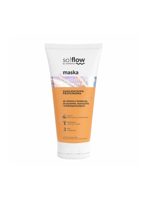 So!flow Emollient and Protein Mask für Haare mit mittlerer Porosität, die zu Frizz neigen, 200 ml