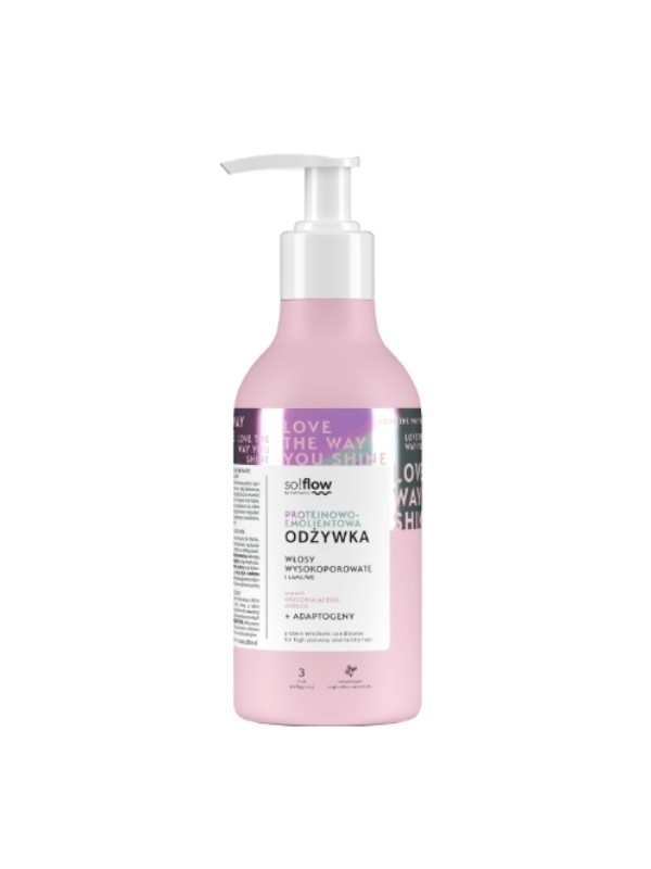 So!flow Emollient and Protein Conditioner für Haare mit hoher Porosität und sprödem Haar, 400 ml