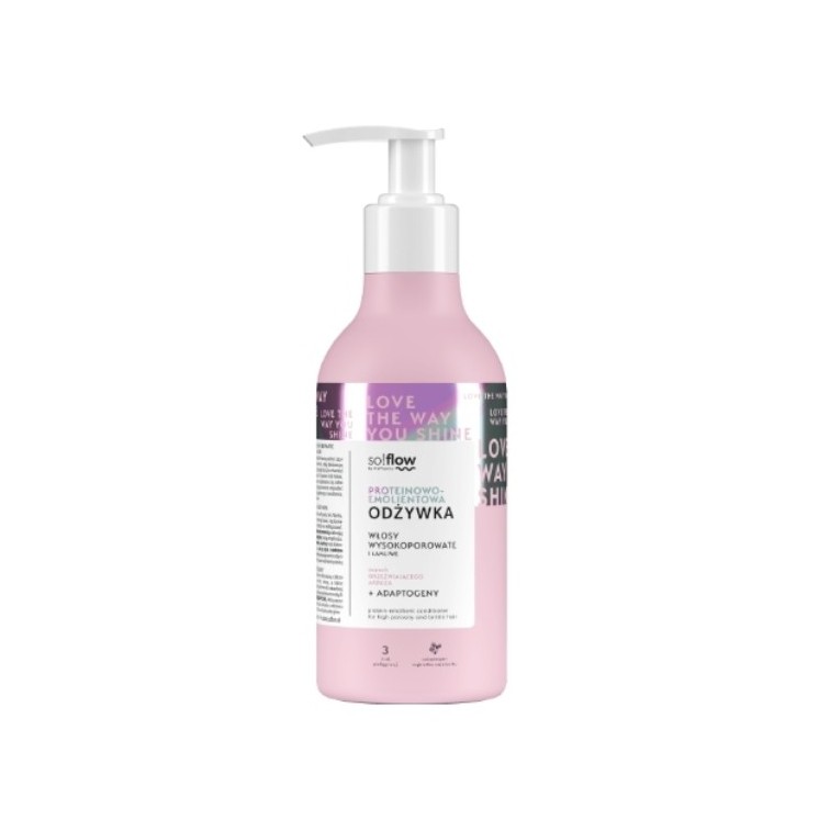 So!flow Emollient and Protein Conditioner voor hoog poreus en broos haar 400 ml