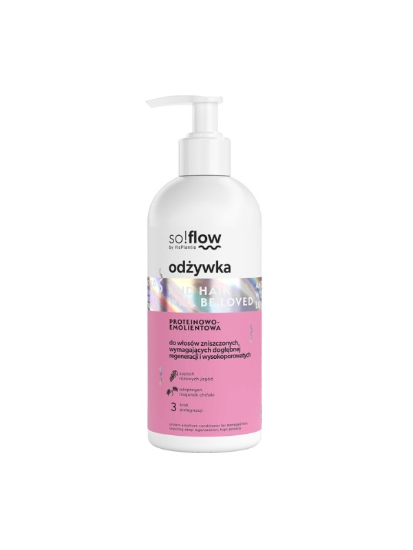 So!flow Protein-Emollient Conditioner für Haare mit hoher Porosität, die eine tiefe Regeneration erfordern, 300 ml