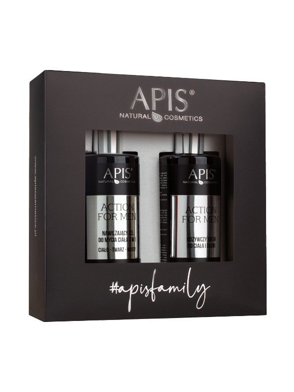 Apis Action for Men Set Douchegel + body- en handcrème