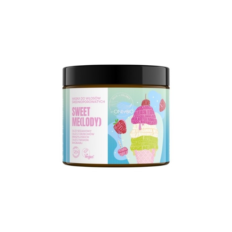 ONLYBIO Hair in Balance Sweet Me (ijs) Masker voor medium poreus haar 400 ml