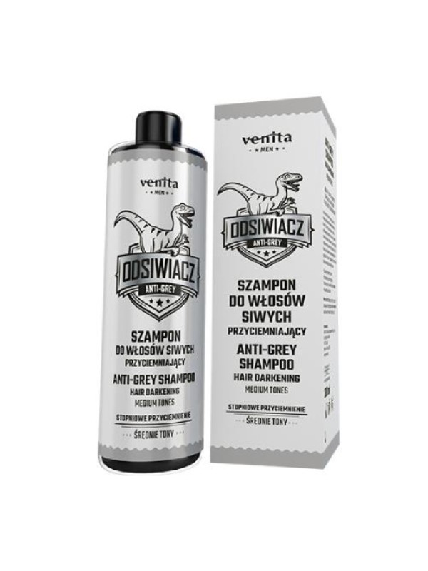 Venita Men Darkening Degreaser Shampoo für graues Haar Mittlere Töne 200 ml