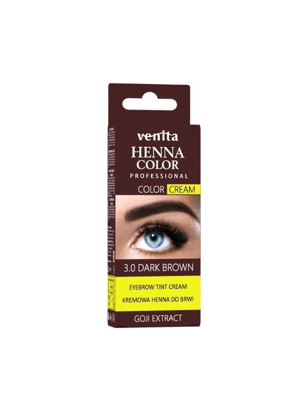 Venita cream Henna for eyebrows /3.0/ Dark brown 30 g