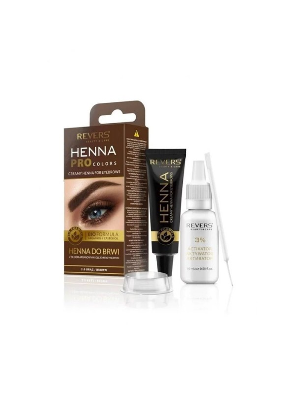 Revers Henna crème voor wenkbrauwen en wimpers /2.0/ Bruin