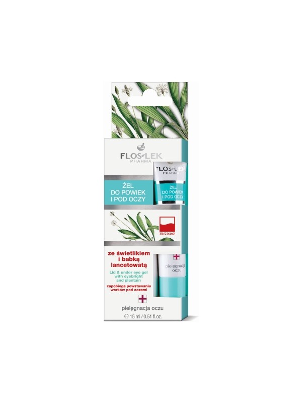 Floslek Eyelid and eye gel with eyebright and plantain 15 ml