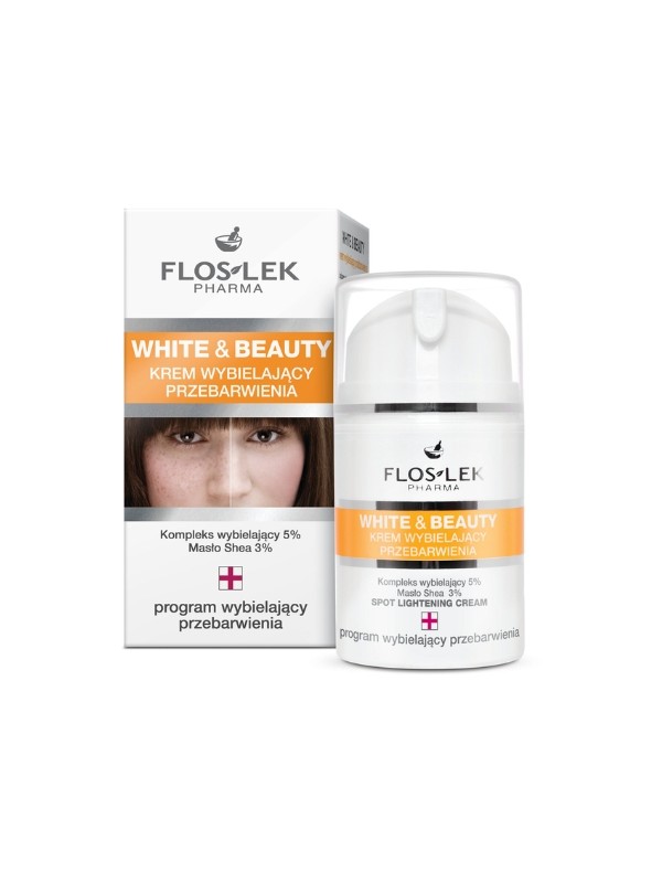 Floslek White & Beauty Face cream whitening discolorations 50 ml