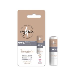 4Organic Natural regenerierender Tiramisu Lippenbalsam 5 g