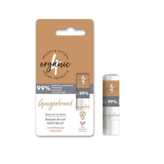 4Organic Natural nourishing Gingerbread lip balm 5 g