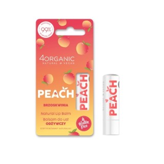 4Organic Natuurlijke Voedende Peach Lippenbalsem 5 g