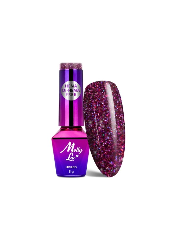 MollyLac /633/ Spotlight Hybrid Nail Polish Passionate 5 ml