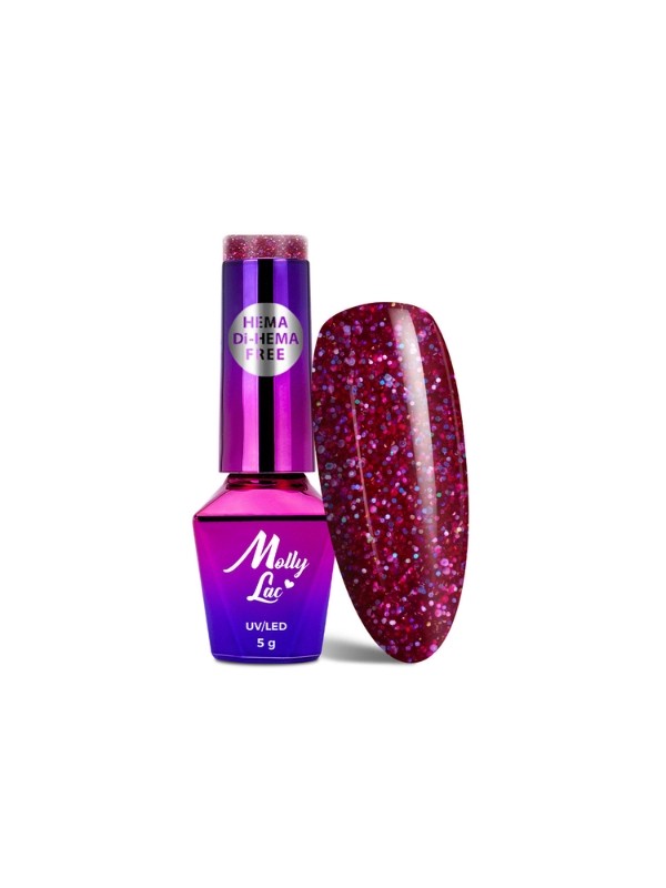 MollyLac /632/ Spotlight Hybrid Nail Polish Fan your Flames 5 ml