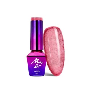 MollyLac /233/ Glowing Time Fifth Avenue Hybrid Nail Polish 5 ml