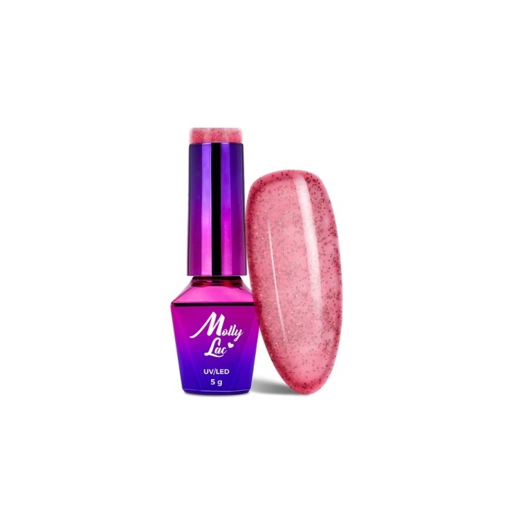 MollyLac /233/ Glowing Time Fifth Avenue Hybrid Nail Polish 5 ml