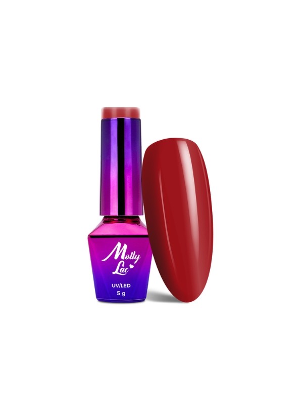 MollyLac /196/ Hearts & Kisses Hybrid Nail Polish Ruby Ring 5 ml