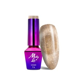 MollyLac /555/ Foxy Eyes Golden Eye Hybrid Lacquer 5 ml