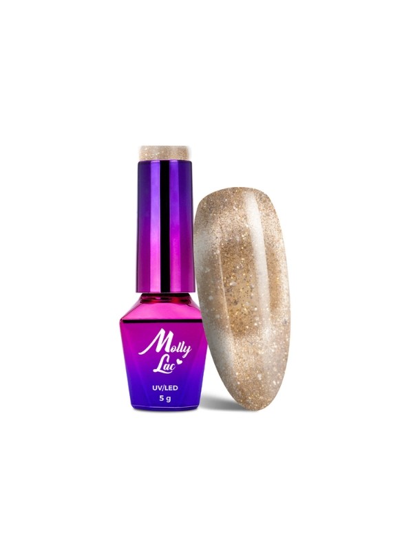 MollyLac /555/ Foxy Eyes Golden Eye Hybrid Lacquer 5 ml