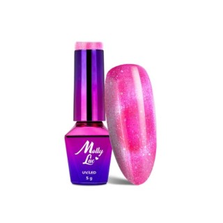 MollyLac /551/ Foxy Eyes Hybrid Lacquer Blink Me Pink 5 ml