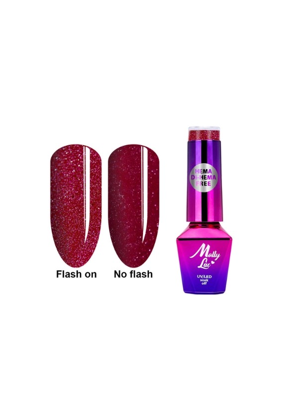 MollyLac /606/ Duo Flashing Lights Hybrid Nail Polish Love Game 5 ml