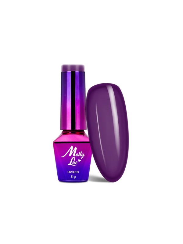 MollyLac /213/ Obsession Hybrid Nail Polish Naughty Purple 5 ml