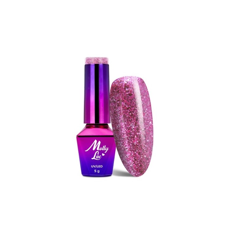 MollyLac /540/ Luxury Glam Hybride Nagellak Pink Reflections 5 ml