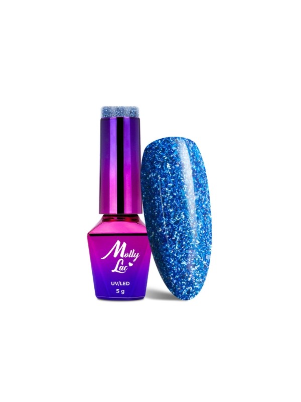 MollyLac /544/ Luxury Glam Cosmic Love Hybrid Nail Polish 5 ml