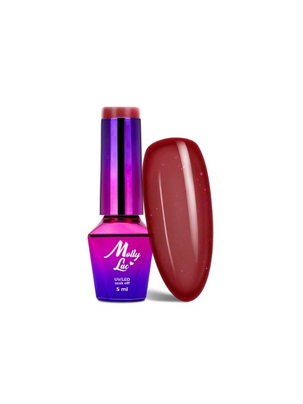 MollyLac /197/ Hearts & Kisses hybride nagellak Dazzling Kisses 5 ml