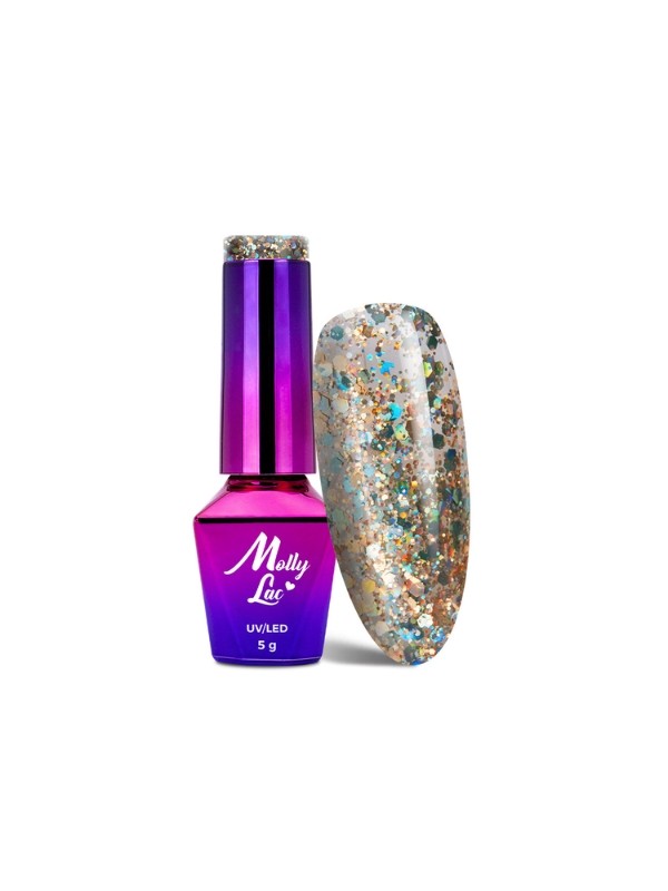 MollyLac /536/ Crushed Diamonds Hybrid Varnish Seduce a Millionaire 5 ml