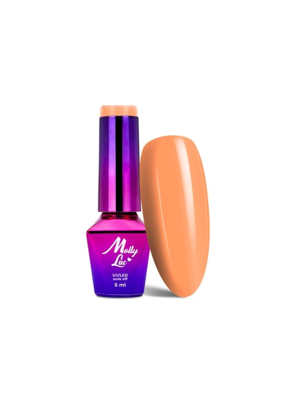 MollyLac /132/ Bubble Tea Hybrid Nail Polish Tropical Maracuja 5 ml