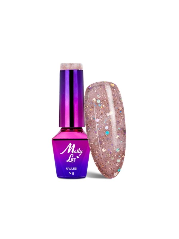 MollyLac /33/ Queens of Life Hybrid Nail Polish Rose Gold 5 ml