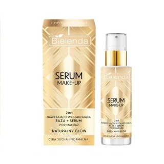 Bielenda Serum Make-up 2in1 feuchtigkeitsspendende und glättende Basis + Make-up-Serum Natural Glow 30 g