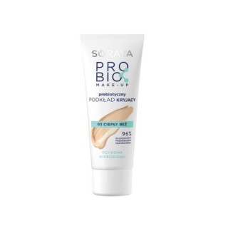 Soraya ProBio Care Prebiotic Make-up Abdeckende Gesichtsgrundierung /03/ Warmes Beige 30 ml