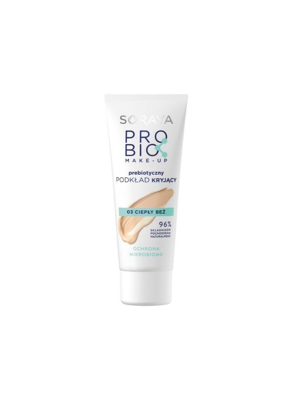 Soraya ProBio Care Prebiotische Make-up Dekkende gezichtsfoundation /03/ Warm beige 30 ml