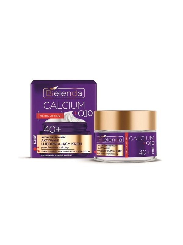 Bielenda CALCIUM + Q10 geconcentreerde, actief verstevigende Anti-rimpel gezichtscrème 40+ voor de dag 50 ml