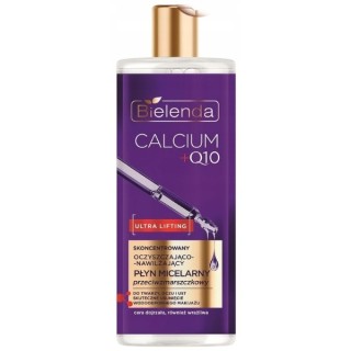 Bielenda CALCIUM + Q10 geconcentreerde reinigende en hydraterende anti-rimpel micellaire vloeistof 500 ml