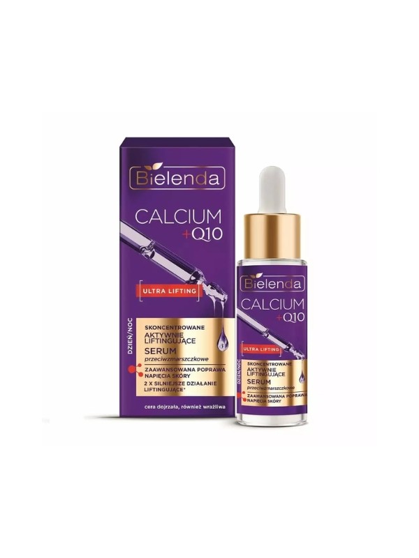 Bielenda CALCIUM + Q10 konzentriertes, aktiv straffendes Anti-Falten- Serum Tag/Nacht 30 ml